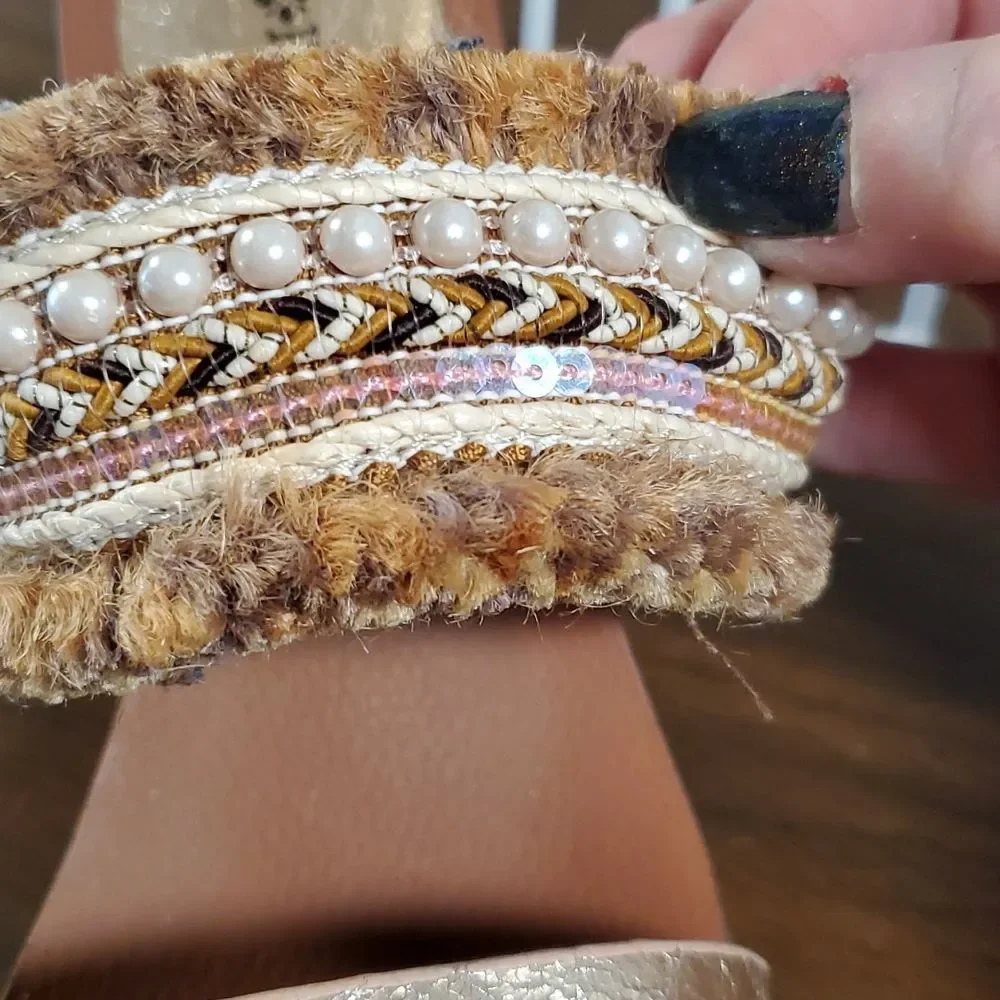 Patrizia‎ by Spring Step Kowaru Tassel Espadrille Wedge Sandals Shoes 37
